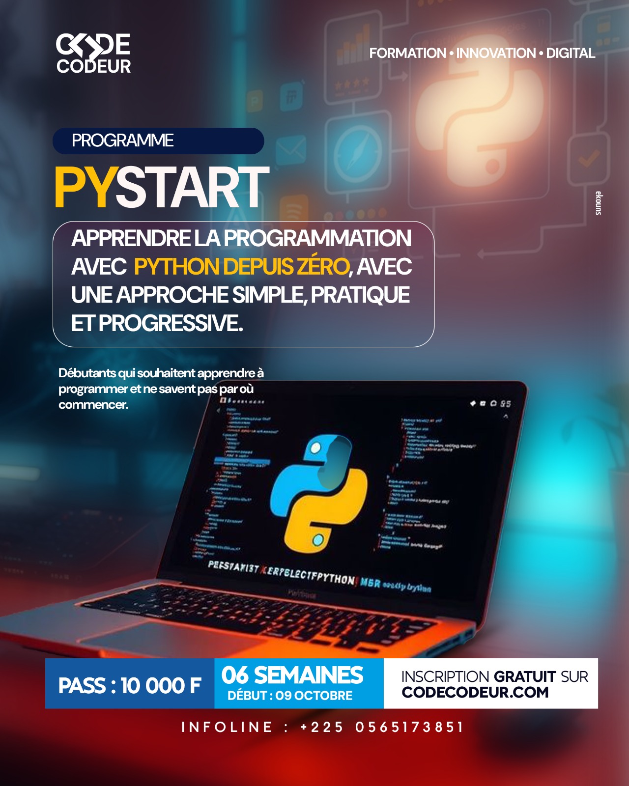 Illustration du programme PyStart (PYTHON)